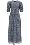 Rotate Birger Christensen Sequinned Printed Maxi Dress In Blue