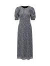 Rotate Birger Christensen Sequinned Printed Maxi Dress In Blue