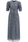 Rotate Birger Christensen Sequinned Printed Maxi Dress In Blue