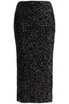 Rotate Birger Christensen Rotate Sequin Midi Pencil Skirt In Black