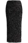 Rotate Birger Christensen Rotate Sequin Midi Pencil Skirt In Black (black)