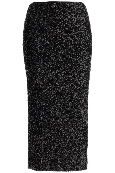 ROTATE BIRGER CHRISTENSEN SEQUIN MIDI PENCIL SKIRT