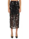 Rotate Birger Christensen Rotate Birgerchristensen Midi Skirt In Black