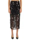 Rotate Birger Christensen Rotate Birgerchristensen Midi Skirt In Black