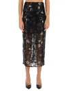 Rotate Birger Christensen Rotate Birgerchristensen Midi Skirt In Black