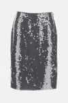 Rotate Birger Christensen Midi Skirt In Gray