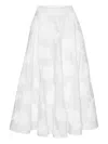 Rotate Birger Christensen Floral-embroidered Midi Skirt In White