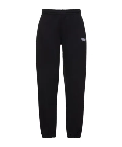 Rotate Birger Christensen Mimi Cotton Knit Sweatpants In Black