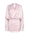 Rotate Birger Christensen Mini Abito Ls Orchid Ice In Pink