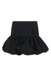 Rotate Birger Christensen Gathered Peplum Miniskirt In Black