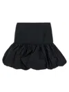 Rotate Birger Christensen Gathered Peplum Miniskirt In Black