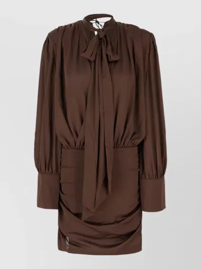 Rotate Birger Christensen Mini Dress In Brown