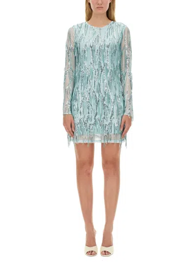 Rotate Birger Christensen Mini Dress In Light Blue