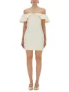 Rotate Birger Christensen Rotate Birgerchristensen Mini Dress With Bare Shoulders In White