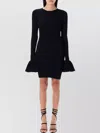Rotate Birger Christensen Rotate Birgerchristensen Knit Mini Cut-out Dress In Black