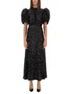 Rotate Birger Christensen Patterned Maxi Dress In Black