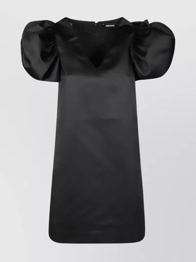 Rotate Birger Christensen Mini Dress With V-neckline And Puff Sleeves