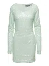 Rotate Birger Christensen Rotate Mini Green Dress With All-over Sequins In Recycled Fabric In Green
