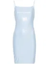 ROTATE BIRGER CHRISTENSEN MINI LIGHT BLUE DRESS WITH SEQUINS IN STRETCH FABRIC WOMAN