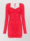 Rotate Birger Christensen Mini Mesh Dress Long Sleeves