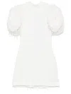 Rotate Birger Christensen Rotate Mini Dress With Dramatic Puff Sleeves In Beige