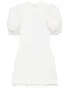 Rotate Birger Christensen Rotate Mini Dress With Dramatic Puff Sleeves In Beige