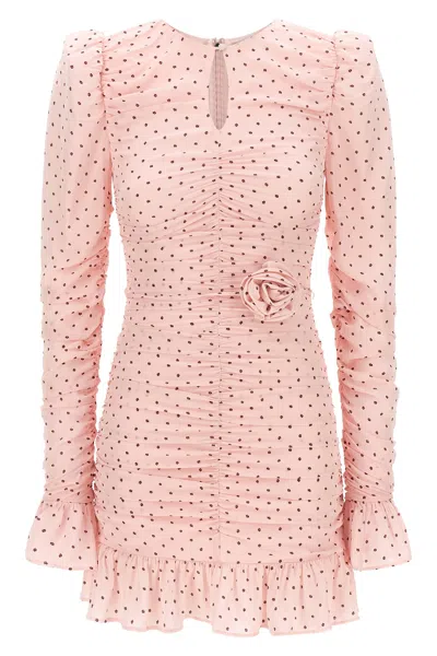 Rotate Birger Christensen 'mini Ruches' Dress In Pink