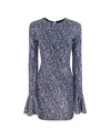 Rotate Birger Christensen Open-back Sequin Mini Dress In Purple