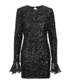Rotate Birger Christensen 'open-back Sequin Mini Dress In Black