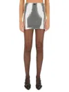 Rotate Birger Christensen Rotate Sequin Mini Skirt With Fitted Silhouette In Silver