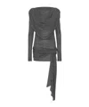 Rotate Birger Christensen Mini Waterfall Dress In Black