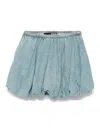 Rotate Birger Christensen Rotate Birgerchristensen Denim Balloon Mini Skirt In Blue