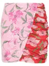 Rotate Birger Christensen Rotate Birger Chirstensen Sequin-embellished Printed Mini Skirt In Pink