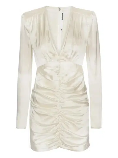 ROTATE BIRGER CHRISTENSEN GATHERED SATIN MINI DRESS