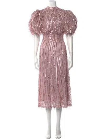 Pre-owned Rotate Birger Christensen Mock Neck Long Dress