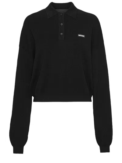Rotate Birger Christensen Modal Blend Polo In Black