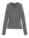 Rotate Birger Christensen Sequins Knit Sweater In Grey