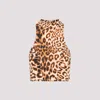 Rotate Birger Christensen Rotate Women Rotate Stretchy Halterneck Top In Leopard Print