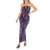 Rotate Birger Christensen Rotate Multicolor Printed Maxi Tube Dress In Multi
