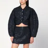 Rotate Birger Christensen Rotate Birgerchristensen  Navy Blue Bouclé Jacket With Sequins