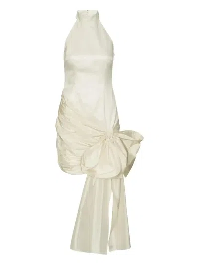 ROTATE BIRGER CHRISTENSEN BOW HALTERNECK MINI DRESS
