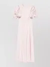 Rotate Birger Christensen Bridal Gathered Satin Midi Dress