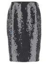 Rotate Birger Christensen Net Sequin Midi Skirt In Gray
