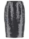 Rotate Birger Christensen Net Sequin Midi Skirt In Gray