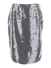 Rotate Birger Christensen Net Sequin Midi Skirt In Gray