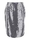 Rotate Birger Christensen Net Sequin Midi Skirt In Gray