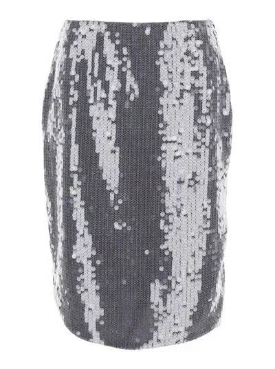 ROTATE BIRGER CHRISTENSEN NET SEQUIN MIDI SKIRT