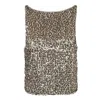 Rotate Birger Christensen Rotate Net Sequins Boatneck Top In Macadamia
