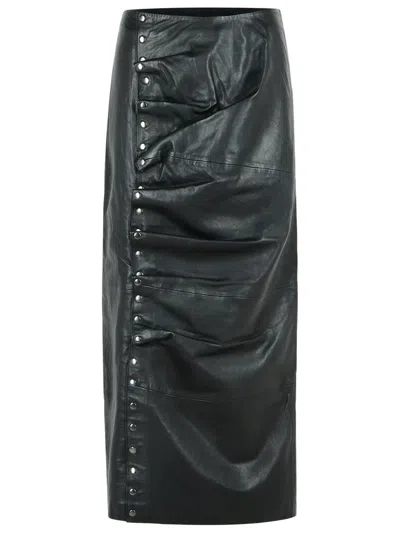 Rotate Birger Christensen Nettie Skirt In Black Eco Leather