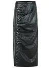 Rotate Birger Christensen Nettie Skirt In Black Eco Leather In Black